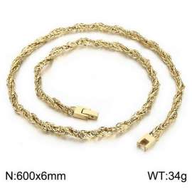 Stainless steel gold necklace