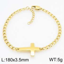 Stainless steel cross element bracelet