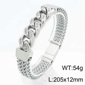 Stainless Steel Jewelry with Rhinestone Bracelet