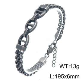 Fashionable stainless steel jewelry oxidized black bracelet