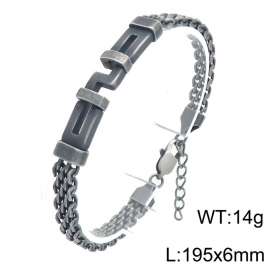 Fashionable stainless steel jewelry oxidized black bracelet