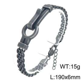 Fashionable stainless steel jewelry oxidized black bracelet
