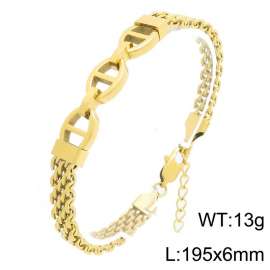 Fashion stainless steel jewelry electroplated golden bracelet