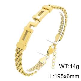 Fashion stainless steel jewelry electroplated golden bracelet