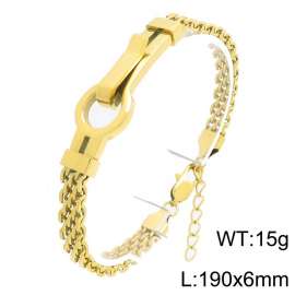 Fashion stainless steel jewelry electroplated golden bracelet