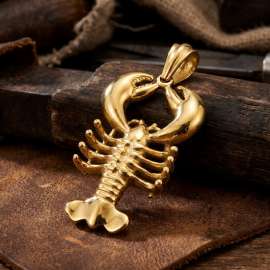 Men's Stainless Steel Cast Lobster Pendant Punk Style Jewelry
