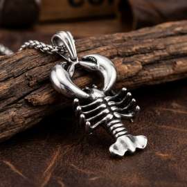 Men's Stainless Steel Cast Lobster Pendant Punk Style Jewelry