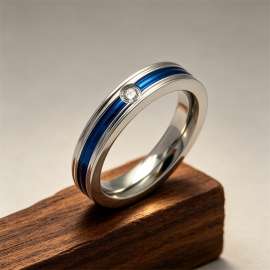 Stainless Steel Stone&Crystal Ring