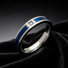 Stainless Steel Stone&Crystal Ring